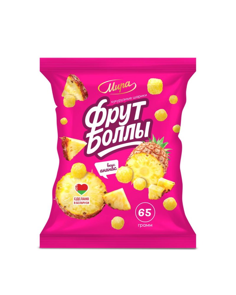 Кукурузные шарики «ФрутБоллы» со вкусом ананаса