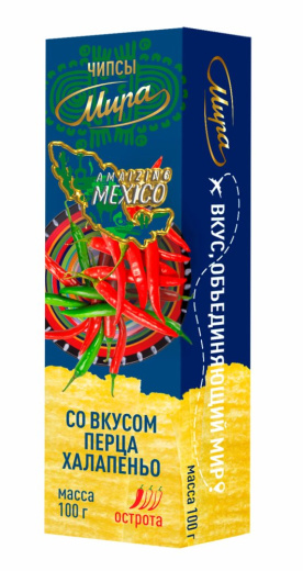 Чипсы картофельные «Мира» со вкусом перца халапеньо 