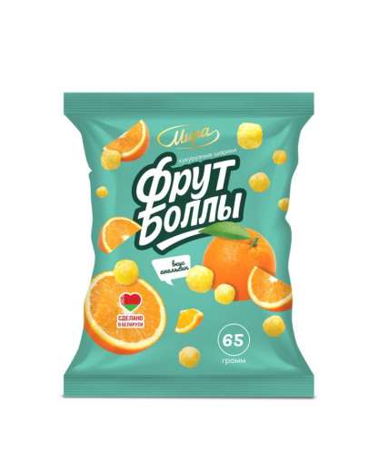 Кукурузные шарики «ФрутБоллы» со вкусом апельсина