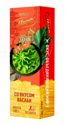 Чипсы картофельные «Мира» со вкусом васаби